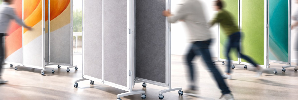 Separè autoportanti su ruote 