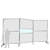 Separè autostabile ALA QUINTA "finestrato" - cm 600x300h (3 elementi) - Separè autostabile ALA QUINTA 