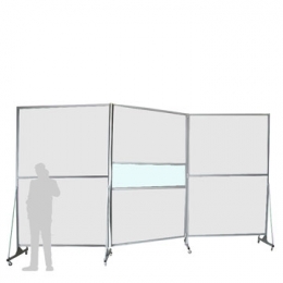 Separè autostabile MACRO QUINTA "finestrato" - cm 600x300h (3 elementi)