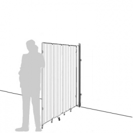 Separè a parete SPARTA LIGHT con superficie in plastica - cm 158x170h (4 elementi) 