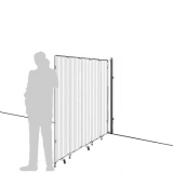 Separè a parete SPARTA LIGHT con superficie in plastica - cm 194x170h (5 elementi)  - Separè a parete SPARTA LIGHT con superficie in plastica - cm 194x170h (5 elementi) 