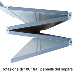 Chiusura a soffietto del separè SPARTA