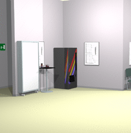 Separè a parete ALA ROLLER LIGHT "alveolare" - cm305x190h (3 elementi)