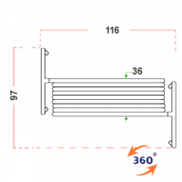 Separè autostabile ALA ROLLER "laminato" - dimensione cm 916x190h (9 elementi)
