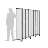 Separè autostabile CLIPPER ROLLER 30 - cm 222x180h (7 elementi) - Separè autostabile CLIPPER ROLLER 30 - cm 222x180h (7 elementi)