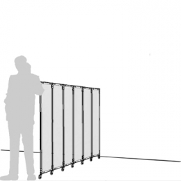 Separè a parete CLIPPER ROLLER LIGHT 30  - cm 184x140h (6 elementi)