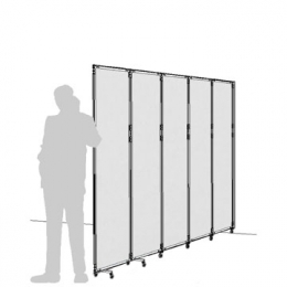 Separè a parete CLIPPER ROLLER LIGHT "laminato" - cm 329x201h (5 elementi)