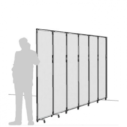 Separè a parete CLIPPER ROLLER LIGHT "laminato" - cm 394x201h (6 elementi)