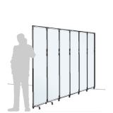 Separè a parete CLIPPER ROLLER LIGHT "vetroplastico" - cm 394x201h (6 elementi) - Separè a parete CLIPPER ROLLER LIGHT 