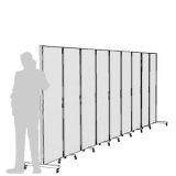 CR09L scheda prodotto - Separè autostabile CLIPPER ROLLER Separè autostabile CLIPPER ROLLER "laminato" - cm 601x193h (9 elementi) - Separè autostabile CLIPPER ROLLER