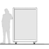 Pannello divisorio ALA "laminato"  dotato di coppia piedi AAP02 - cm 130x180h  - Pannello divisorio ALA 