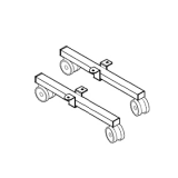 AAP02R scheda prodotto - Piede stabilizzatore ALA dritto - cm 45x5h (coppia)- cm 45. con ruote pivottanti Piede stabilizzatore ALA dritto - cm 45x5h (coppia)- cm 45. con ruote pivottanti - Piede stabilizzatore ALA dritto - cm 45x5h (coppia)- cm 45. con ruote pivottanti