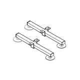 AAP02 scheda prodotto - Piede stabilizzatore ALA dritto - cm 45x5h (coppia) Piede stabilizzatore ALA dritto - cm 45x5h (coppia) - Piede stabilizzatore ALA dritto - cm 45x5h (coppia)