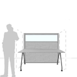 MX16.14F scheda prodotto - Pannello divisorio MACRO.OFX Pannello divisorio MACRO.OFX "finestrato feltro" - cm 160x140h - Pannello divisorio MACRO.OFX