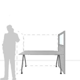 MX08.14F scheda prodotto - Pannello divisorio MACRO.OFX Pannello divisorio MACRO.OFX "finestrato feltro" - cm 80x140h - Pannello divisorio MACRO.OFX