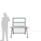 MX10.14L scheda prodotto - Pannello divisorio MACRO.OFX Pannello divisorio MACRO.OFX "finestrato laminato" - cm 100x140h - Pannello divisorio MACRO.OFX