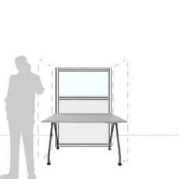 Pannello divisorio MACRO.OFX "finestrato laminato" - cm 100x160h