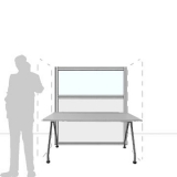 MX14.16L scheda prodotto - Pannello divisorio MACRO.OFX Pannello divisorio MACRO.OFX "finestrato laminato" - cm 140x160h - Pannello divisorio MACRO.OFX