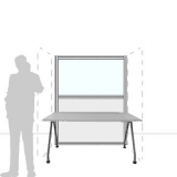 MX14.18L scheda prodotto - Pannello divisorio MACRO.OFX Pannello divisorio MACRO.OFX "finestrato laminato" - cm 140x180h - Pannello divisorio MACRO.OFX