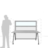 MX16.14L scheda prodotto - Pannello divisorio MACRO.OFX Pannello divisorio MACRO.OFX "finestrato laminato" - cm 160x140h - Pannello divisorio MACRO.OFX