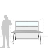 MX18.14L scheda prodotto - Pannello divisorio MACRO.OFX Pannello divisorio MACRO.OFX "finestrato laminato" - cm 180x140h - Pannello divisorio MACRO.OFX