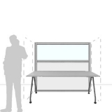 MX18.16L scheda prodotto - Pannello divisorio MACRO.OFX Pannello divisorio MACRO.OFX "finestrato laminato" - cm 180x160h - Pannello divisorio MACRO.OFX