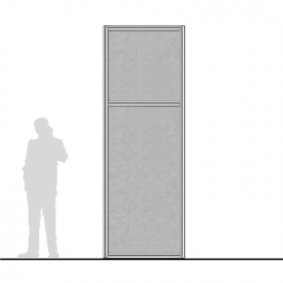 Pannello divisorio MACRO "feltro" con traversa - cm 100x300h 