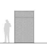 M15.25F-T1 scheda prodotto - Pannello divisorio MACRO Pannello divisorio MACRO "feltro" con traversa - cm 150x250h - Pannello divisorio MACRO