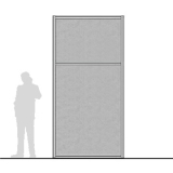 M15.30F-T1 scheda prodotto - Pannello divisorio MACRO Pannello divisorio MACRO "feltro" con traversa - cm 150x300h - Pannello divisorio MACRO