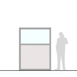 Pannello divisorio MACRO "finestrato laminato" - cm 150x200h 