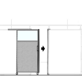 MS10.20IF scheda prodotto - Pannello scorrevole MACRO Pannello scorrevole MACRO "finestrato feltro" - cm 100x200h - Pannello scorrevole MACRO