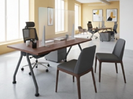 Schermo parafiato ONDESK FRONT OFFICE per front office - cm 125x75h  con morsetti tipo A