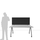 Schermo divisorio fonoassorbente TXT "desk" - con 2 morsetti tipo A - cm 160x60h - Schermo divisorio fonoassorbente TXT 