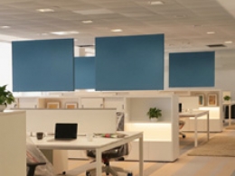 Pannello fonoassorbente sospeso TXT "leaf" - cm 200x60h