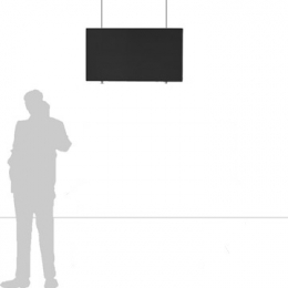 Pannello fonoassorbente sospeso TXT "leaf" - cm 120x60h