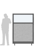 Pannello divisorio XILOX "finestrato feltro" - cm120x180h  - Pannello divisorio XILOX 