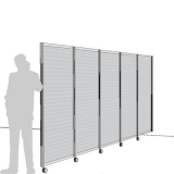 Separè a parete su ruote MACRO R. L. GRIGLIA - cm 540x212h (5 elementi) - Separè a parete su ruote MACRO R. L. GRIGLIA - cm 540x212h (5 elementi)